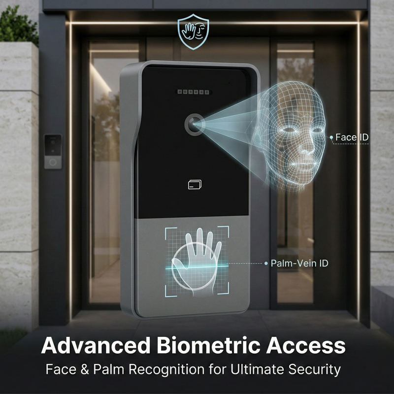 Smart Doorbell Wired - กล้องวงจรปิดอัจฉริยะ Tuya สำหรับภายนอกอาคาร ระบบจดจำใบหน้าและฝ่ามือ ความละเอียด 1080P