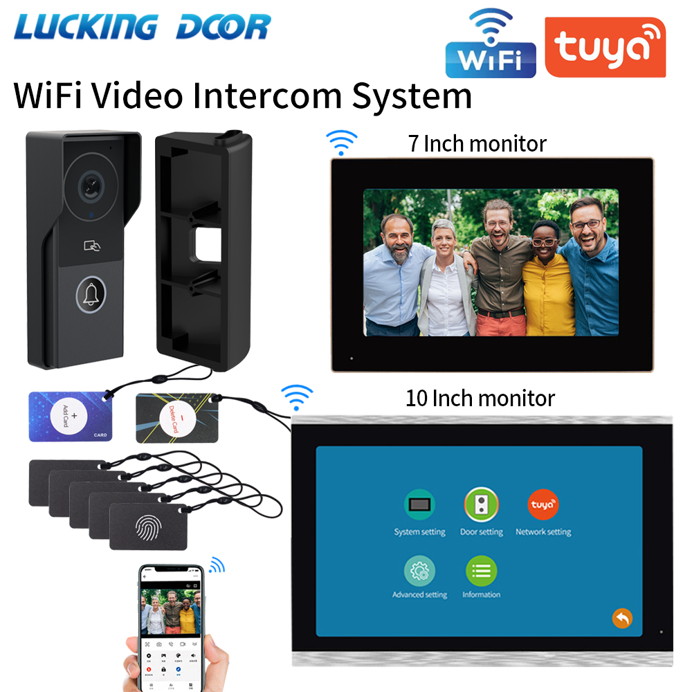 Smart Doorbell Wired - 7/10 นิ้ววิดีโอ Intercom 1080P Doorbell สําหรับ
