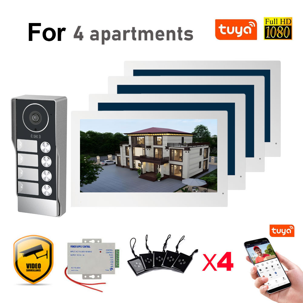 Smart Doorbell Wired - จอภาพสัมผัสขนาด 7 นิ้ว วิดีโออินเตอร์คอมไร้สาย Tuya สมาร์ทโฮม