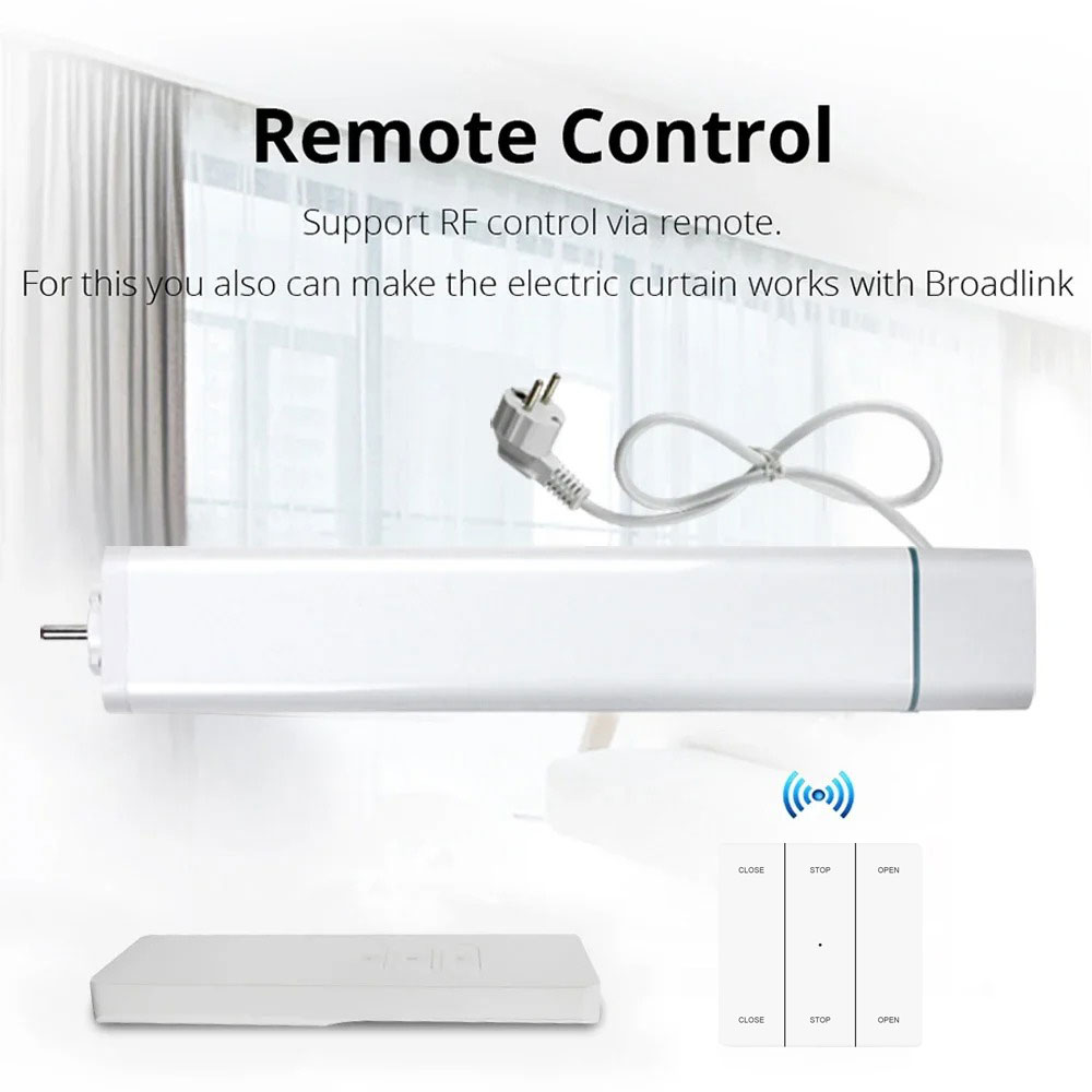 Matter Hub Thread - มอเตอร์ม่านเลื่อนอัตโนมัติ Zemismart Z-wave ควบคุมผ่านแอป Smartthings พร้อมรางม่านแบบกำหนดเอง
