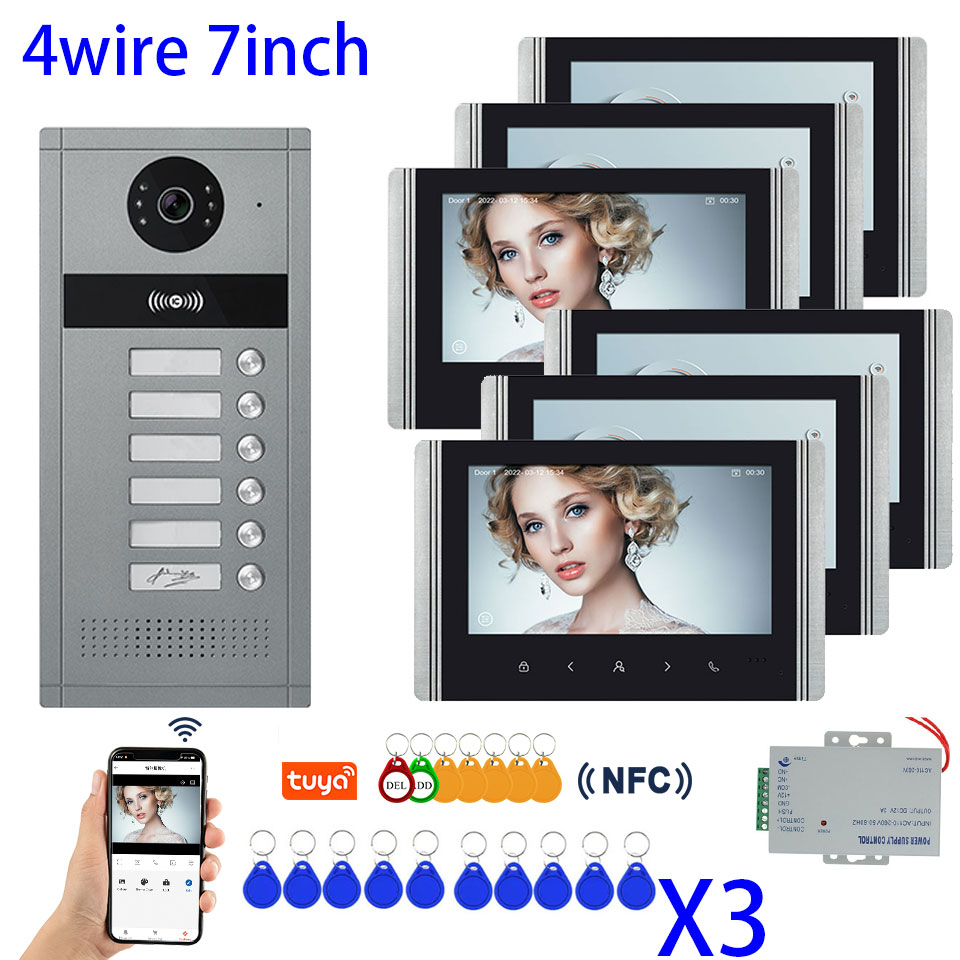 Smart Doorbell Wired - 1080P Tuya สมาร์ทประตูวิดีโอสําหรับ Multi-Apartment โลหะ Doorbell