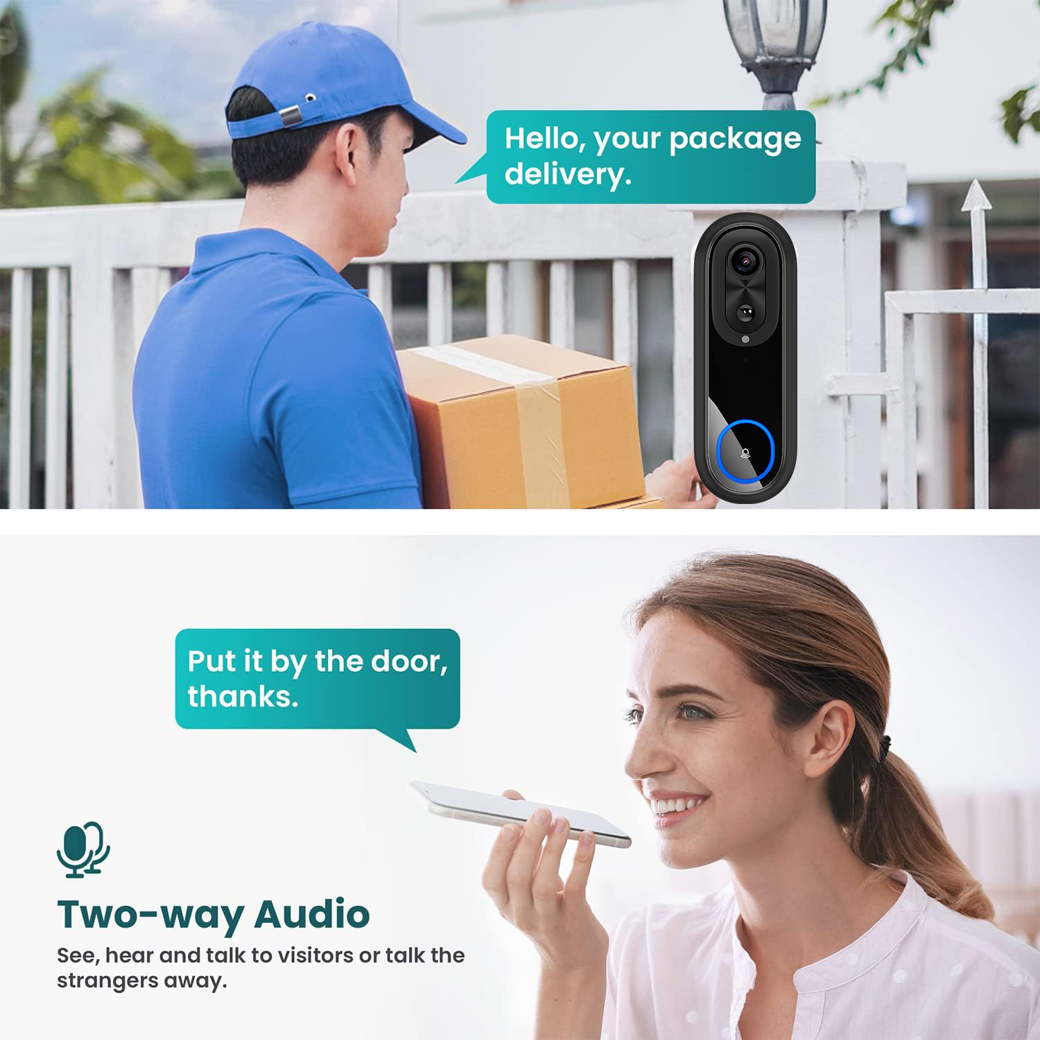 5G 2.4G WiFi Video Doorbell 10 - Smart Doorbell Wired บทวิจารณ์และราคา