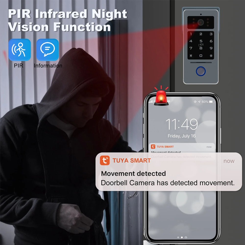 Tuya Wifi 7/10 นิ้ว Video Inte - Smart Doorbell Wired บทวิจารณ์และราคา