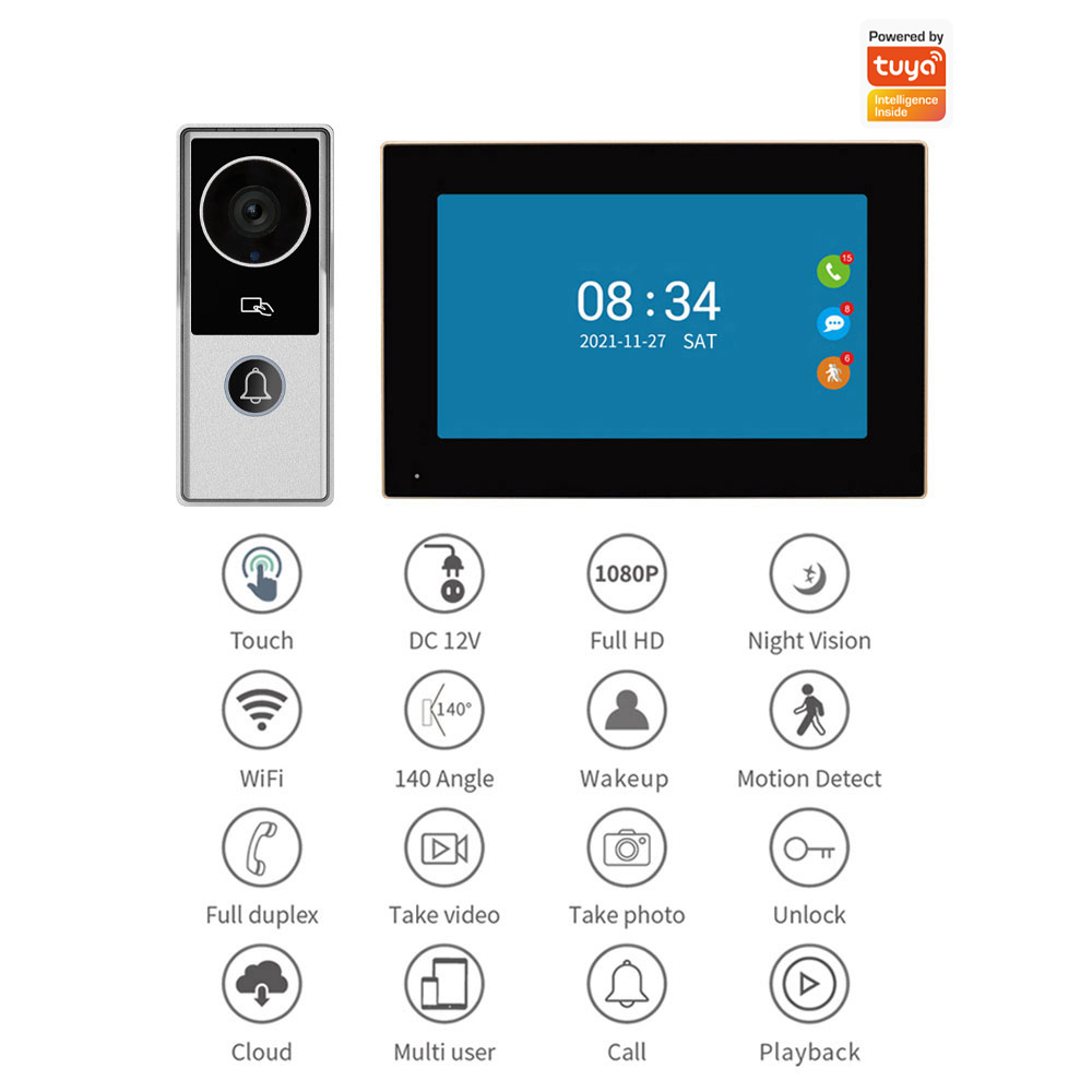 ระบบกริ่งประตูวิดีโอ Wifi ความ - Smart Doorbell Wired บทวิจารณ์และราคา